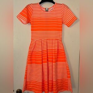 Lula Roe Neon Pink Dress. Size small.